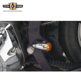 230360 Custom Chrome Mini Stretch Bullet Light Slotted With Amber Lens Fit For Harley Models 230360 Custom Chrome Mini Stretch Bullet Light Slotted With Amber Lens Fit For Harley Models