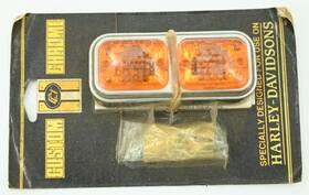 Custom Chrome 31-539 Vintage Nos Twin Amber Marker Light For Harley Davidson P/n
