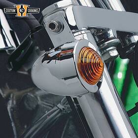 Custom Chrome / Jammer 280058 Bullet Light With Mounting Bracket Amber Lens Fit For Harley