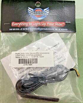 Custom Dynamics 2040-1864 New Genuine Light Magic Spot Amber/black