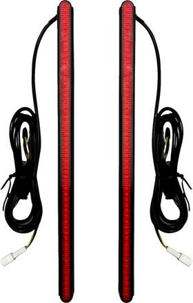 Custom Dynamics Cd-pr-8-r Genesis 8.5 Inch Auxilliary Led Plasma Rods - Red Motorcycle