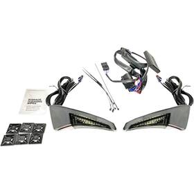Custom Dynamics Cd-tpbr-14-sc Sequential Tour Pak Seat Back Rest Led Lights - Chrome/smoke Flh