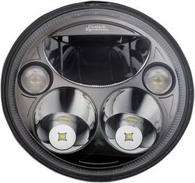 Custom Dynamics Cdtb-7-i-b 7 Inch Trubeam Led Headlight Black Indian Chief/chieftain