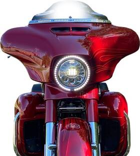 Custom Dynamics Pb-7tr-seq-3c Amber/white Headlight Trim Rings Amber White