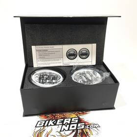 Custom Dynamics Pg-45-c Harley Proglow 4-1/2 Inch Passing Lamps Color Changing Halos