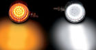 Custom White Dynamic Dynamics Ringz Signal Turn Amber Chrome 2020-0581 Billet