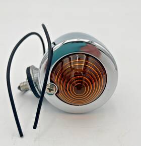 Cycle Standard 002706 Chrome Bullet Light Amber Lens 2 1/4 Inch Diameter