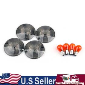 Darupsun Ts-122-smoke 4x Smoke Turn Signal Lens Bulbs For Road King Touring Glide 1986-2007 E