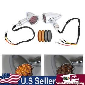 Darupsun Ts-163-chr M10 Universal Motorcycle Turn Signal Light Indicators Blinker Lamp Chrome