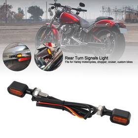 Darupsun Ts-194-blka Led Rear Mini E Mark Turn Signal Indicator For Sportster Touring Dyna Softail Lo