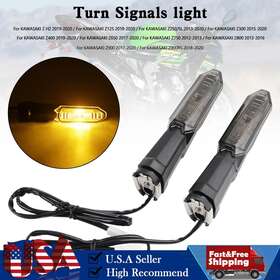 Darupsun Ts-231-black Turn Signals Light For Kawasaki Z125 Z250 Z400 Z650 Z750 Z800 Z900 Black