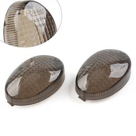 Dictorcoltd 550748595332 2pcs Smoke Acrylic Front/rear Motorcycle Turn Signal Light Lens For Kawasak