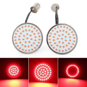 Dictorcoltd 550748609985 1 Pair New Turn Signal Indicator Bulb 48 Red Led For Bobber Choppers