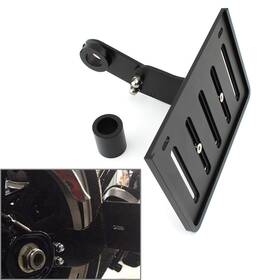 Dictorcoltd 550748611711 Motorcycle Black Side Mount License Plate Bracket Holder Kit For Harley Softail