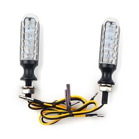 Dictorcoltd 550748795879 Universal 10mm Motor Turn Signal Lights Indicator Blinker Amber Bulbs Black