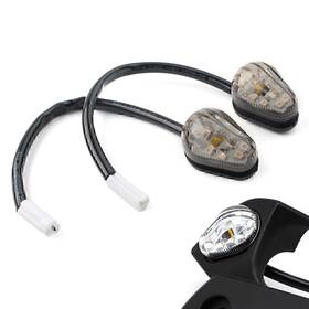 Dictorcoltd 612072580009 2x Led Gray Turn Signal Light For Yamaha Fz10 09 07 Fz03 Fz25 Fj-09 Xsr 700 900