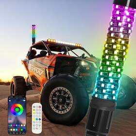 Ding.pai 04001 1pc 1ft Fat Whip Light With 1 Ft Multicolor
