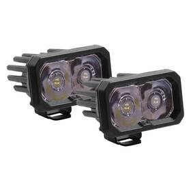 Diode Dynamics Dd6420p Stage Pro Standard Series 2 Inch 2x25.6w Spot Beam Led Lights W Red Backlight