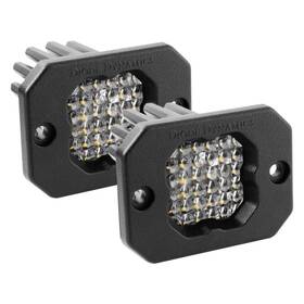 2x12.8w Diode Dynamics Dd6471p Lights Stage Series C1 Sport Flush Mount 3 Inch Square Flood Beam Led