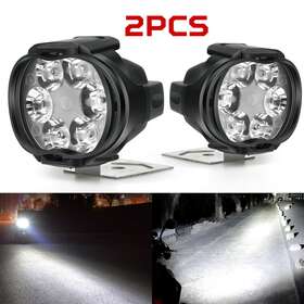 Donwell Cp9070378 2pcs Universal Led Head Light Motorcycle Fog Spot Lamp Waterproof Round Lamps