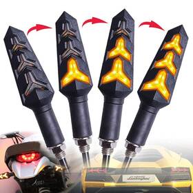 Dophisall Auto Dophat-00003-2 2-pack Motorcycle Indicators Flowing Turn Signal Lights Y Shape Led Bulbs For