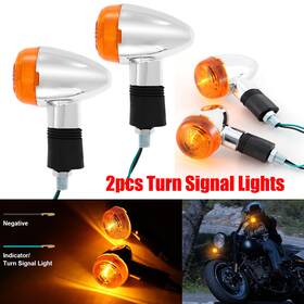 Dotc Do-00-545 2x Motorcycle Amber Turn Signal Lights Fit For Honda C70 Ct70 Ct90 Xl100 Cb350