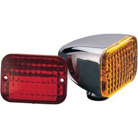 Drag Specialties 163075bc216-cl77 Baron Marker Light - Red/amber 163075bc216cl77