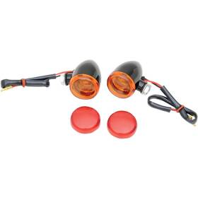 Drag Specialties 20-6390ba/rh Mini Deuce Marker Lights With Bolt Mount - Gloss Black Housing