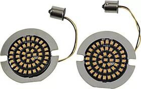 Drag Specialties 2020-1810 New Amber Flat Style Rear Led Turn Signal Insert 1156