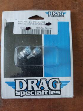 Drag Specialties 2060-0008 Mini Wedge Led Bulbs - Blue 2pck