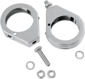 76673 Drag Specialties 49mm Chrome Turn Signal Clamp For Motorcycle Forks