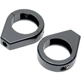 Drag Specialties 76673bs4 2040-1127 Turn Signal Fork Clamps - 49mm Grooved Gloss Black