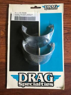 Drag Specialties Ds-720096 Harley Davidson Chrome Front Turn Signal Visors - New
