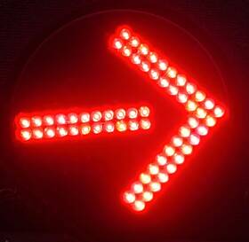 Duralight Jxj-300vira 11 Inch Red Arrow Led Signal Light Model