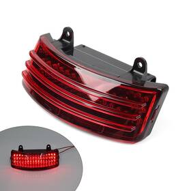 Earthoee 136789356318 Red Tri-bar Led Rear Tail Fender Tip Light For Harley Street Glide 2014-2018