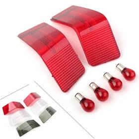 Earthoee 331234263320 Red Smoke Smoked Tour Trunk Lens Kit For Harley Ultra Classic Flhtcu 1989-2013