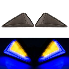 Efmotorshop 550727730075 Motor Amber Flush Mount Led Turn Signal Drl Blinker Light Indicator Blue