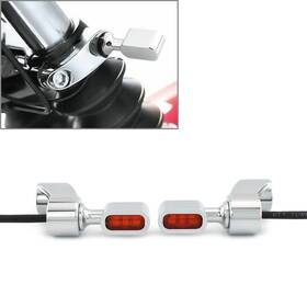 Efmotorshop 550734693837 Front Fork Turn Signal Indicator Light Lamp Chrome Orange For Harley Fxr 1987-00