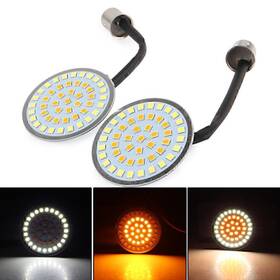 Efmotorshop 611000492346 2 Inch Led Turn Signal Light Bulb White Amber For Harley Softail Touring