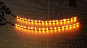 Emissive Led 545441 2x Mini Strip Black Motorcycle Turn Signal Cruiser Chopper Custom Lights