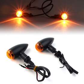 Enen-tradingusa 612050440523 Amber Led Mini Turn Signal Light Cruiser Chopper Custom Motorcycle Pair Us