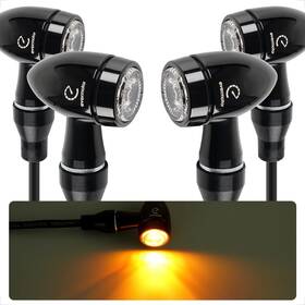 Evermotor A08030 Mini Bullet Motorcycle Turn Signals For Harley - Led Blinkers Amber