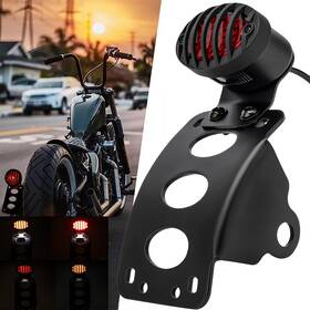 Eway Masb244hloo27oo1zb-1f For Yamaha Motorcycle Side Mount License Plate Bracket Holder Tail Brake Light