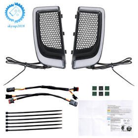 Fit For Touring Street Road Glide Fairing Lower Grills Led Turn Signal Lights Us