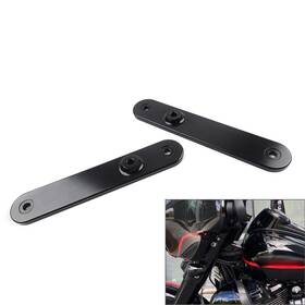 Flashbuyeasyusa 331234299138 Front Turn Signal Relocation Mount For Harley Electra Street Glide Road King Blk