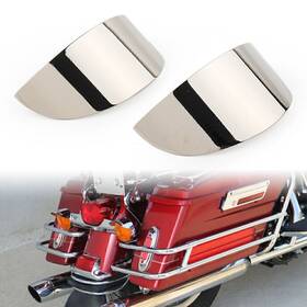Flashbuyeasyusa 550744473795 For Harley Touring 1986-17 Flht And Flstc Aluminum Chrome Rear Turn Signal Visors