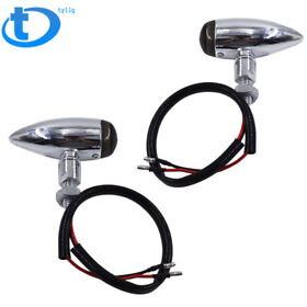 For Cafe Racer Bobber Chopper One Pair Motorcycle Turn Signals Tail Lights