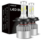 For Kawasaki Ninja Zx12r 2000-2002 2003-2005 H4 6000k Led Headlight Lights Bulbs