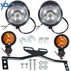 For Motorcycle Black Passing Driving Spot Fog Lamp Turn Signal Light Kit
