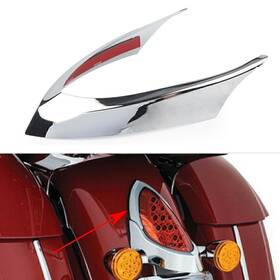 Fortodayy 550749487308 Taillight Tail Light Top Trim Cover Chrome Fit Indian Chief Classic Dark Horse